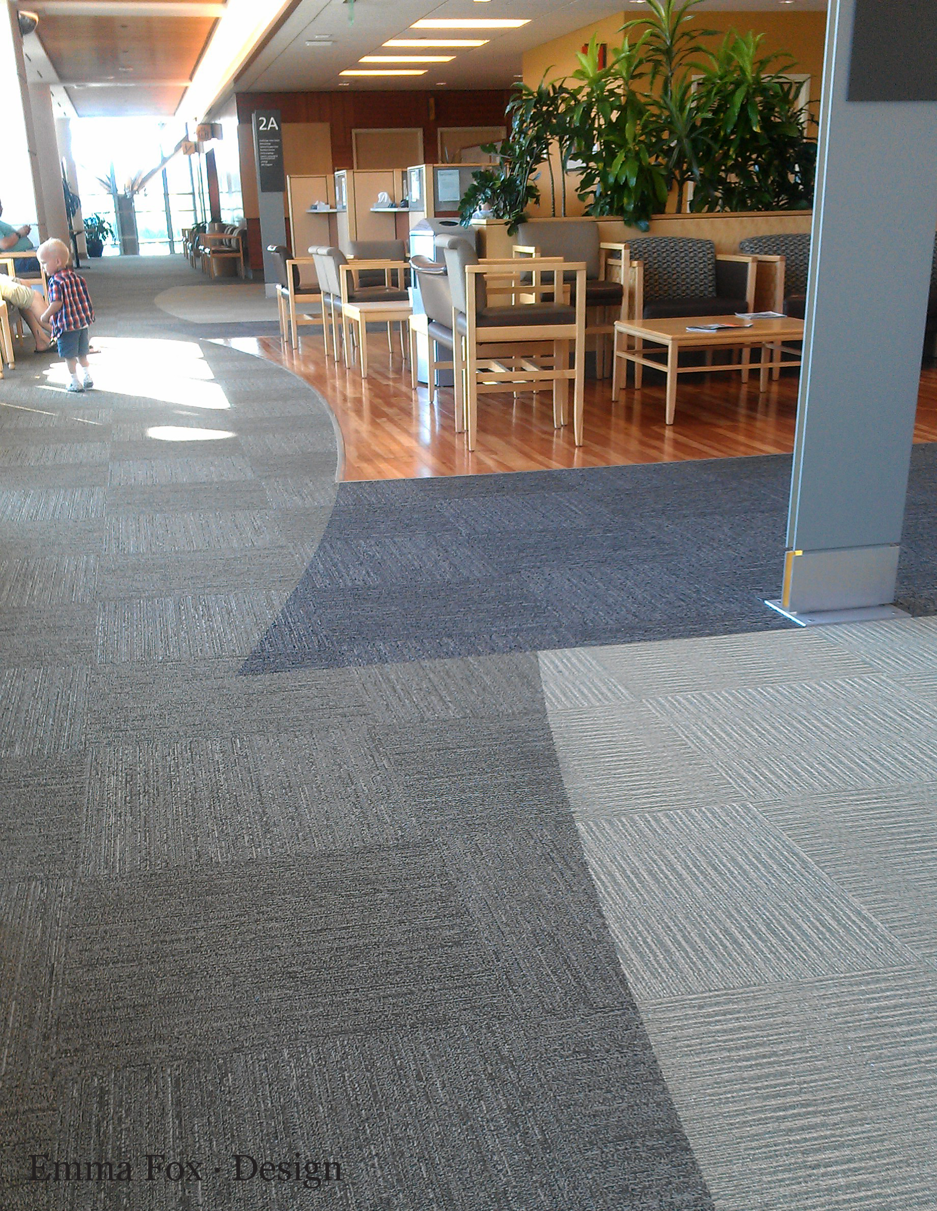 Grey carpet and wood  Interior Design Ideas